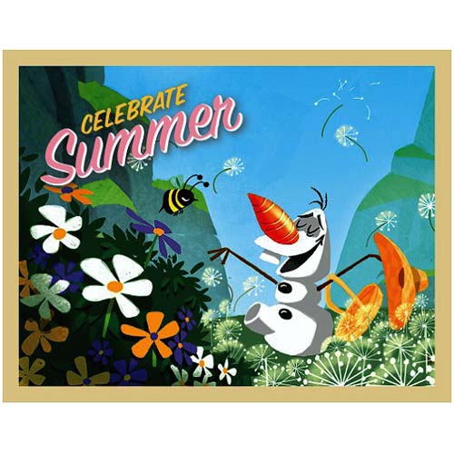 Disney Frozen Olaf Celebrate Summer Large Stretched Canvas Print